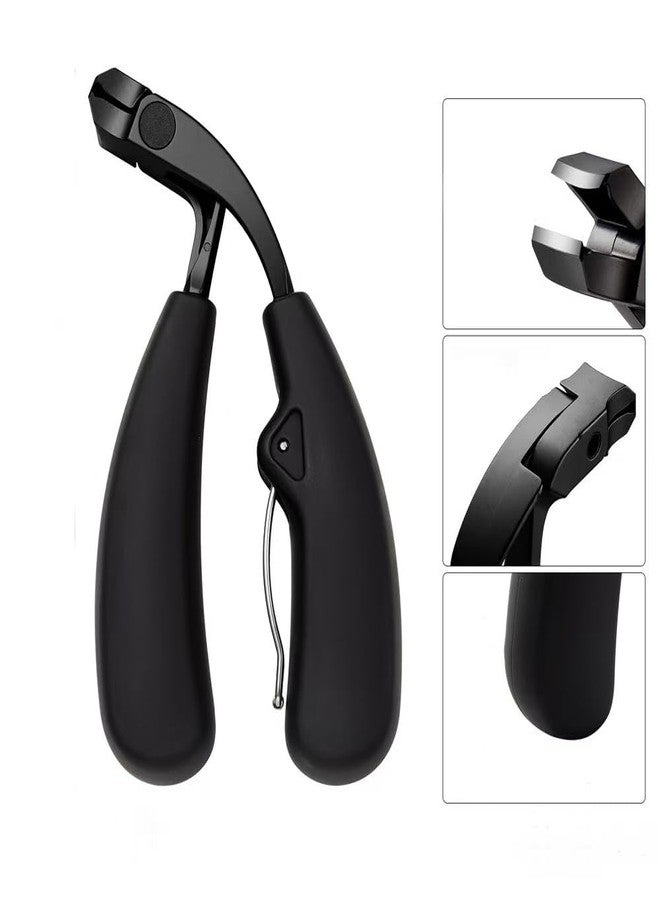 ONOLA Toenail Clipper and Fingernail Clipper，Ergonomic Non-Slip Long Handle Nail Clippers for Seniors (Black) - Image 4